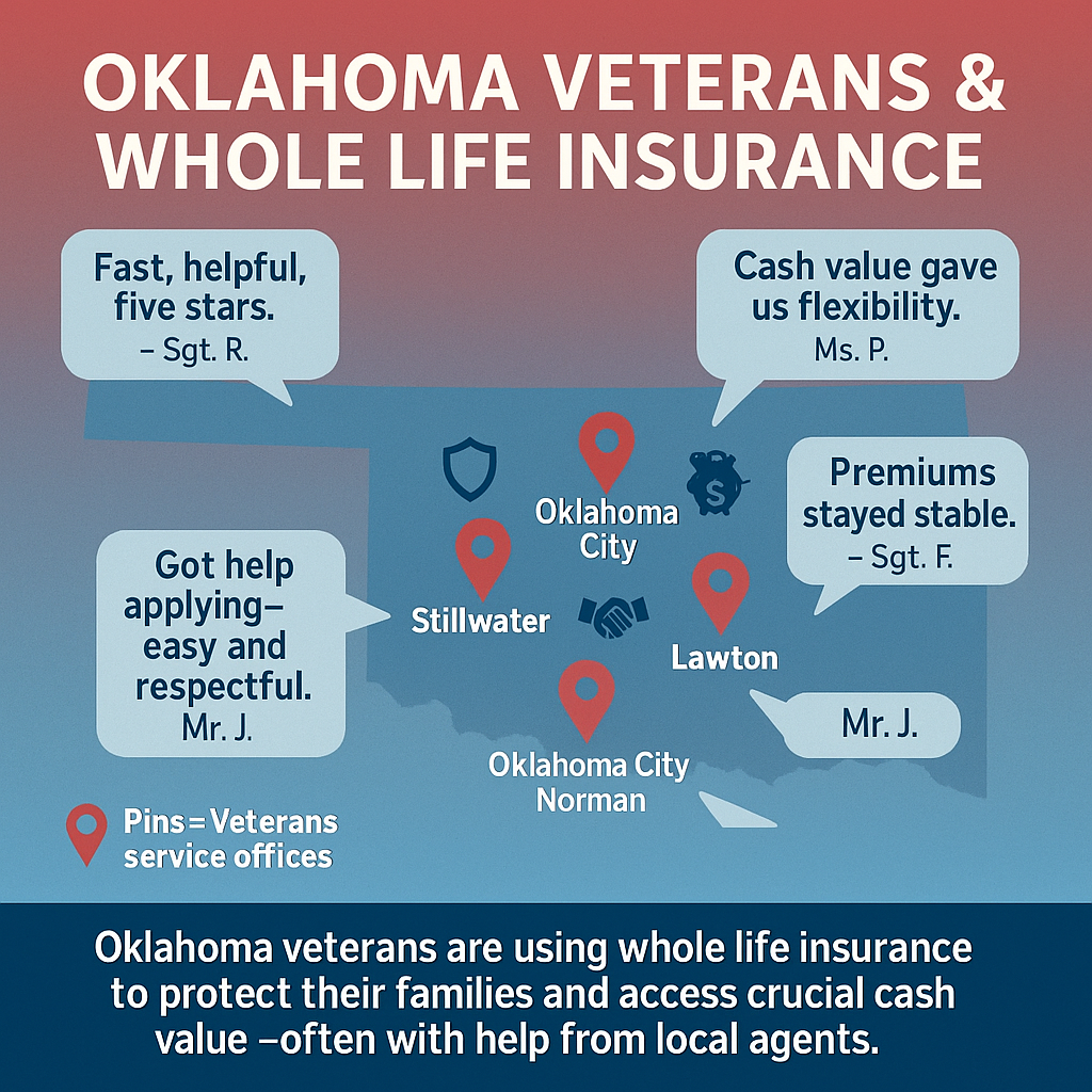 Oklahoma map showing locations of veterans’ service offices